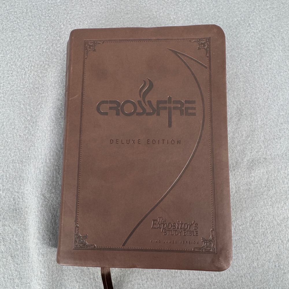 Jimmy Swaggart Expositor's Study Bible Crossfire Deluxe Edition KJV Brown